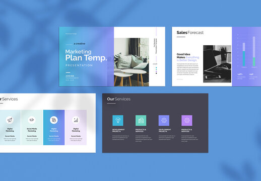 A4 Marketing Plan Presentation Layout