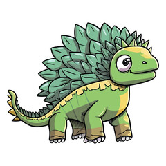 Obraz premium Cute Dimetrodon Dinosaur 2d Illustration