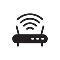 Router vector icon. Router flat sign design. Router distance symbol pictogram. UX UI icon