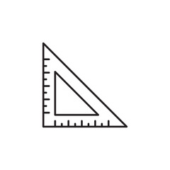 Ruler vector icon. Ruler flat sign design. Ruler distance symbol pictogram. UX UI scale icon