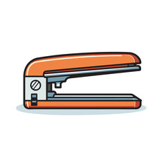 Vector of an orange stapler icon on a white background