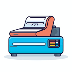 Vector of a flat icon of a bed with a pillow on top