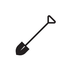 Shovel vector icon. Shovel flat sign design. Shovel symbol pictogram. UX UI icon