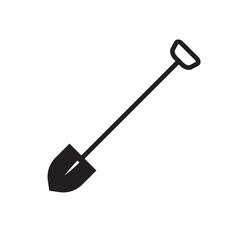 Shovel vector icon. Shovel flat sign design. Shovel symbol pictogram. UX UI icon