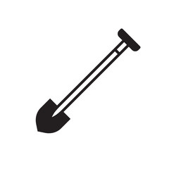Shovel vector icon. Shovel flat sign design. Shovel symbol pictogram. UX UI icon
