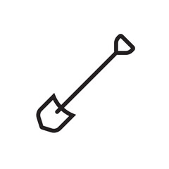 Shovel vector icon. Shovel flat sign design. Shovel symbol pictogram. UX UI icon