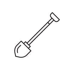 Shovel vector icon. Shovel flat sign design. Shovel symbol pictogram. UX UI icon