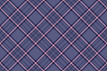 Texture textile seamless of fabric background vector with a check tartan pattern plaid.