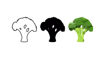 broccoli silhouette