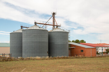 Fototapeta na wymiar Food storage silo, mainly grain or wheat