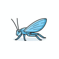 Vector of a standing bug icon on a white background