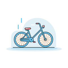 Fototapeta premium Vector of a flat style bicycle icon