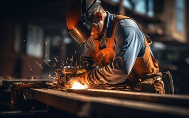 Happy Labor day background with construction and manufacturing tools with patriotic US, USA, American flag background - Happy Labor Day

