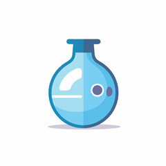 Vector of a blue vase with a smiley face on it