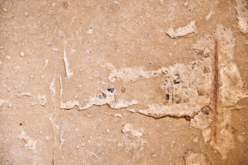 Concrete wall with dents. Texture, background. High resolution.