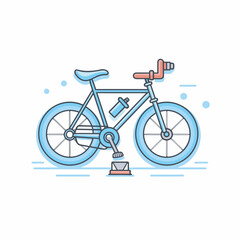Fototapeta premium Vector of a red handlebar bicycle icon