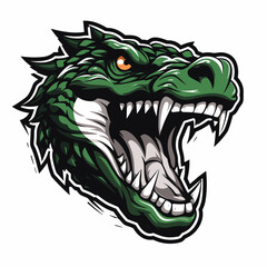 Esport vector logo crocodile, crocodile icon, crocodile head, vector, sticker