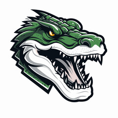 Esport vector logo crocodile, crocodile icon, crocodile head, vector, sticker