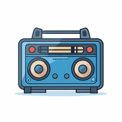 Vector of Radio and Boombox Icon Illustratio