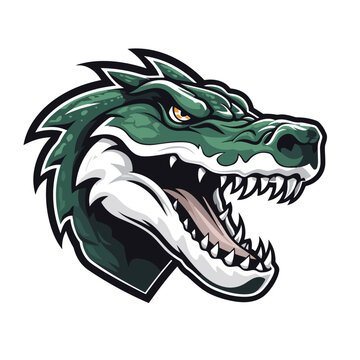Esport vector logo crocodile, crocodile icon, crocodile head, vector, sticker