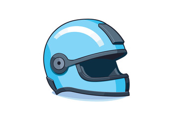 Fototapeta premium Vector of a flat icon of a helmet with a visor