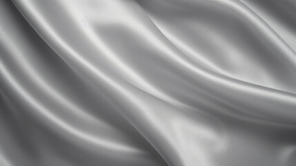 Fototapeta premium Grey fabric cloth texture background with abstract soft waves. Generative ai.