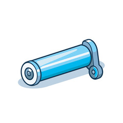Vector of a roll of blue tape on a white background