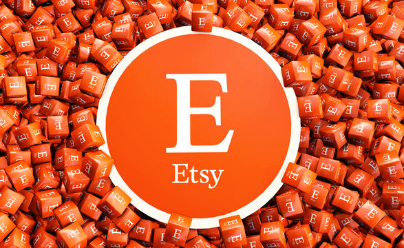 Etsy, Etsy Logo, Social Media Image - Social Media Visual Design (3D Rendering)