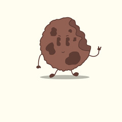 HAND DRAWING CUTE CHARACTER BREAKFAST DESIGN VECTOR ELEMENT