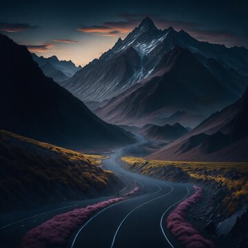 sunrise in the mountains