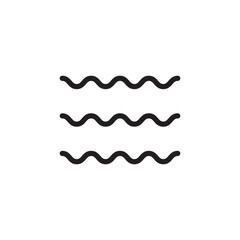 Wave vector icon. Waves flat sign design. Sea waves symbol pictogram. UX UI icon
