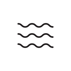 Wave vector icon. Waves flat sign design. Sea waves symbol pictogram. UX UI icon
