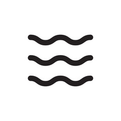 Wave vector icon. Waves flat sign design. Sea waves symbol pictogram. UX UI icon