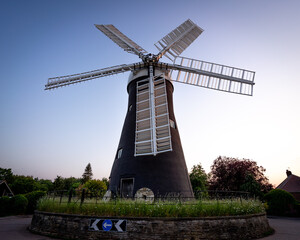 Fototapeta na wymiar Holgate Windmill on a roundabout