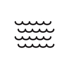 Obraz premium Wave vector icon. Waves flat sign design. Sea waves symbol pictogram. UX UI icon