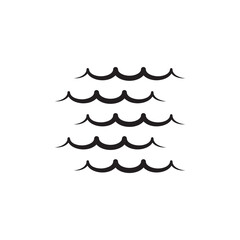 Wave vector icon. Waves flat sign design. Sea waves symbol pictogram. UX UI icon