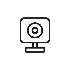 Web camera vector icon. Web camera flat sign design. Web camera symbol pictogram. UX UI icon