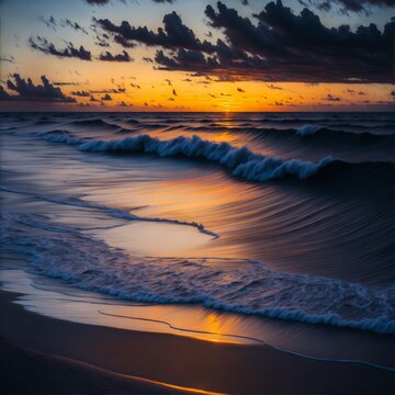 sunset on the beach