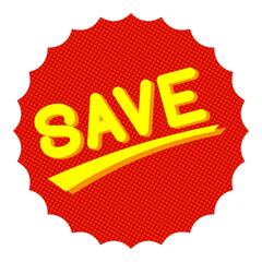 Cartoon Save Mark Ilustration.