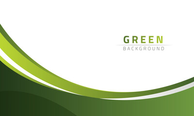 Green Wave abstract background. natural eco banner isolated on white. vector