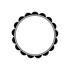 Vector illustration. form. frame for text in the form of a flower or a circle. frame with place for text. 
background. flat icon