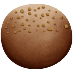 Chocolate ball isolated on transparent background