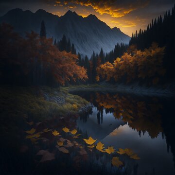 sunrise in the mountains