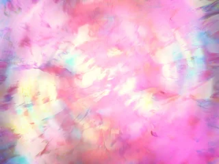Fotobehang Crazy, Trippy and Retro Psychedelic Textures: Explore the Vibrant World of Abstract hippie tie dye and Kaleidoscopic Patterns: Pink and white like the Barbie movie © Hanz