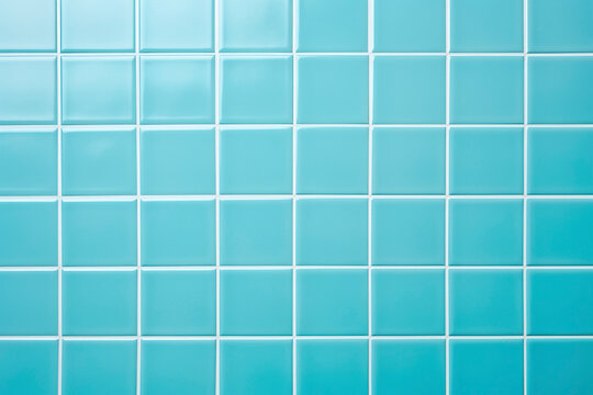 Light Blue Tile Wall Background Bathroom Floor Texture.