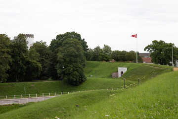 The beautiful ramparts of Fredericia in Denmark