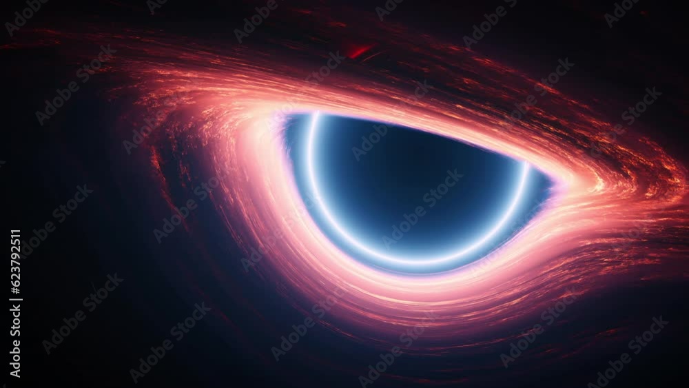 Canvas Prints giant black hole in outer space. concept 3d animation revealing wide shot. interstellar wormhole as 
