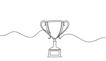 trophy line art style vector eps 10