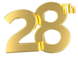 Anniversary Number 3D Gold 
