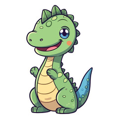 Naklejka premium Cute Camarasaurus Dinosaur Illustration